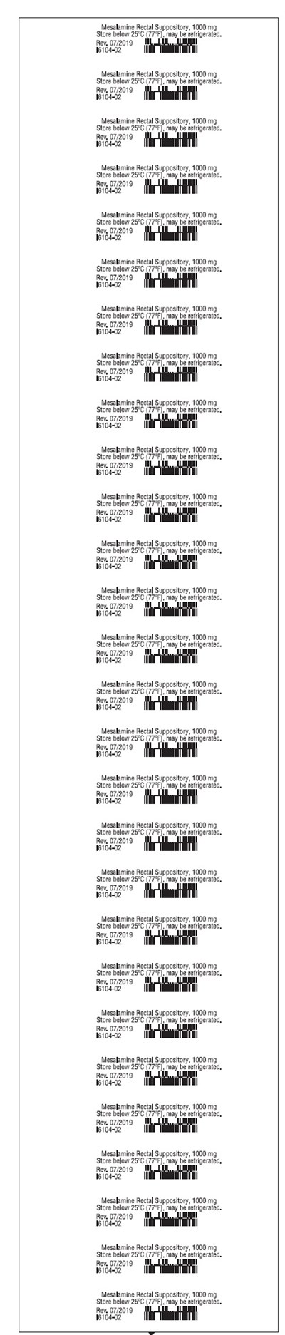 mesalamine-foil.jpg Mesalamine Rectal Suppositories 1000 mg Carton Label - mesalamine foil