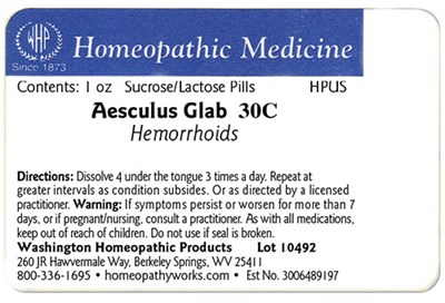 Aesculus Glab Label Example (Aesculusglab30c1oz Label)