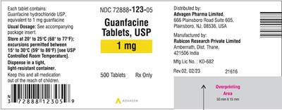 guanfacine-tablets-usp-1mg-500s-tablets.jpg Guanfacine Tablets 1 mg - NDC 72888-123-05 - 500 Tablets Label - guanfacine tablets usp 1mg 500s tablets