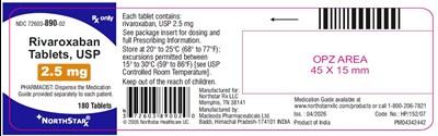 787 (Rivaroxaban Tablets 25 mg 180s)