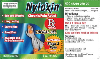 2.0 oz Gel Bottle Label - nyloxin figure 1