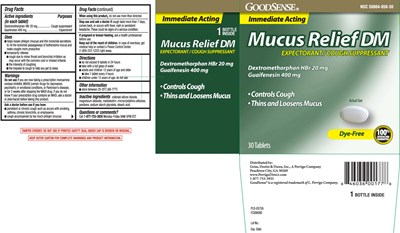 Dextromethorphan Hbr 20 mg, Guaifenesin 400 mg (Mucus Relief Dm Tablets Tcl 1)