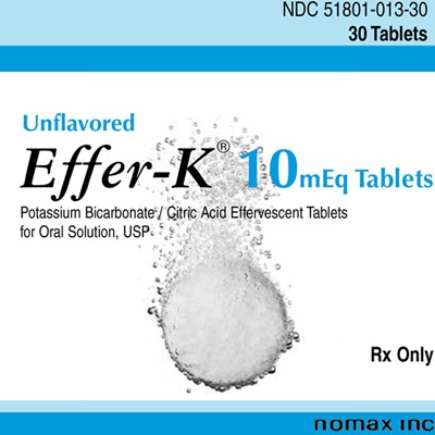 efferk01.jpg PRINCIPAL DISPLAY PANEL - 10mEq Tablet Pouch Carton - Unflavored - efferk01