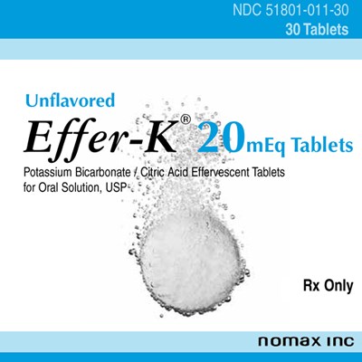 efferk03.jpg PRINCIPAL DISPLAY PANEL - 20 mEq Tablet Pouch Carton - Unflavored - efferk03