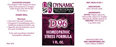 d96-01.jpg PRINCIPAL DISPLAY PANEL - 1 FL. OZ. Bottle Label - d96 01
