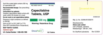 Label- Capecitabine Tablets USP 500 mg - capecitabine500mglabel