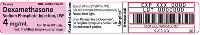 Package Label (PRINCIPAL DISPLAY - Dexamethasone 1 mL Blister Pack Label)