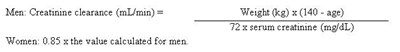 Creatinine Clearance Calculation - ciprofloxacin 02