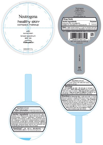 neutrogena-02.jpg PRINCIPAL DISPLAY PANEL - 9.9 g Container Label - NATURAL IVORY 20 - neutrogena 02