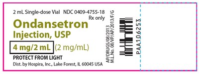 PRINCIPAL DISPLAY PANEL - 2 mL Vial Label - ondansetron 03