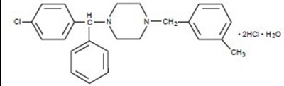 Chemical Structure - meclizine 01