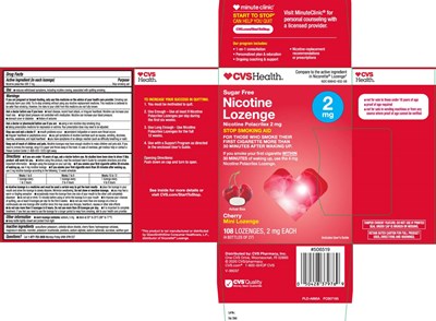 Nicotine Polacrilex USP 2 mg - nicotine 2 mg cherry flavor mini lozenge rub 1