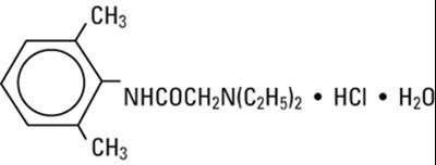 lidocaine-02.jpg structural formula lidocaine hydrochloride - lidocaine 02
