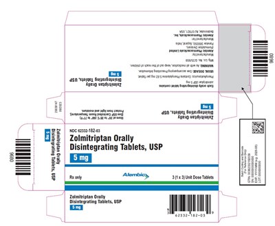 3 (1 x 3) Unit Dose Tablets - zolmitriptan mg 5