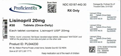 63187-442-90 (Lisinopril Tablets 2)