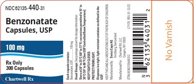Image Description (Benzonatate Usp Cap 100mg 300s Bot Label)