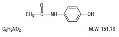 Acetaminophen Chemcial Structure (02)