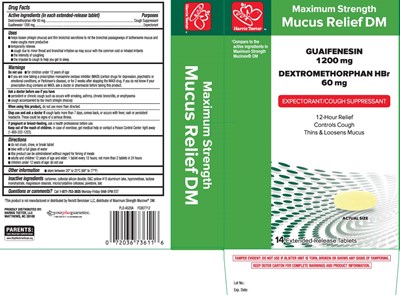 Dextromethorphan Hbr 60mg Guaifenesin 1200 mg (Mucus Relief Dm 1200 mg 60 mg Extended Relieves Ca 1)