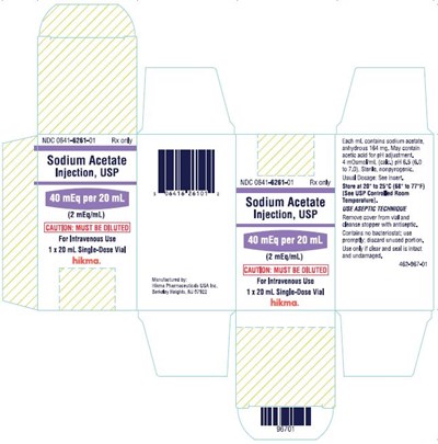 Sodium Acetate 20 mL Carton (Sodium Acetate Injection Usp Sdv 2)