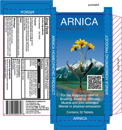 Principal Display Panel - 32 Tablet Blister Pack Box - arnica 01
