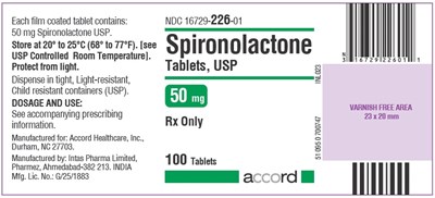 spironolactone-50mg-100-count.jpg PRINCIPAL DISPLAY PANEL - spironolactone 50mg 100 count