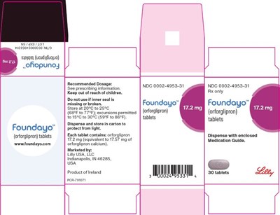 Foundayo (orforglipron) Tablets 17.2 mg 30 Count Package (Fou 17.2mg Cart 791071)