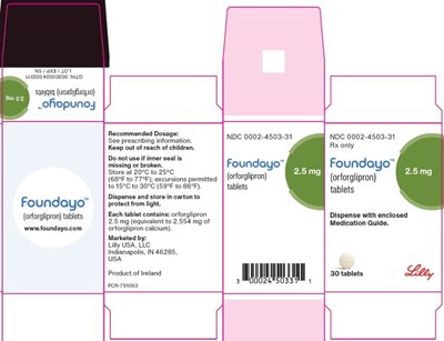 Foundayo (orforglipron) Tablets 2.5 mg 30 Count Package (Fou 2.5mg Cart 791063)
