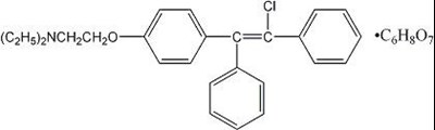 Structural Formula For Clomiphene Citrate (Clomiphene 01)