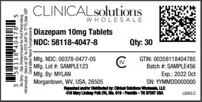 Diazepam 10mg Tablets 30 Count Blister Card (Image 03)