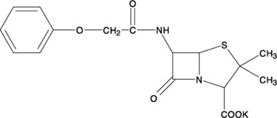 Penicillin V Potassium Chemical Structure (Penecillin V Pot Usp 1)