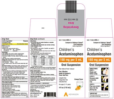 Image Description (Acetaminophen Oral Suspension 118ml Carton Label)