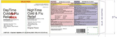 Family Dollar Daytime And Nighttime Cold And Flu Relief 472 mL (combo Pack) (48ct)