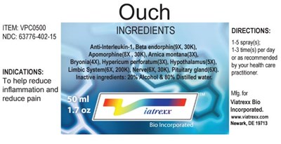 Ingredients - ouch label