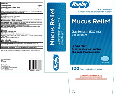 Guaifenesin 600 mg (Mucus Relief 600 mg Extended Release Caplets 1)