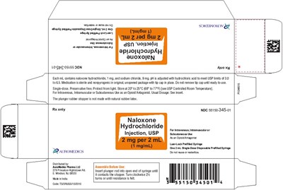 naloxone-fig6.jpg PACKAGE LABEL-PRINCIPAL DISPLAY PANEL-2 mg per 2 mL (1 mg/mL) - Syringe-Carton (10 Syringes) - naloxone fig6