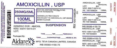 Amoxicillin 250mg-5ml Susp. 100ml (Amoxicillin Usp Susp 3)