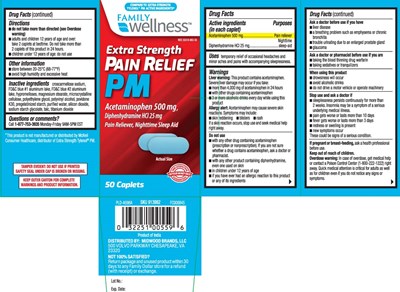 Acetaminophen 500 mg, Diphenhydramine HCl 25 mg - apap pm caplets tcb 1