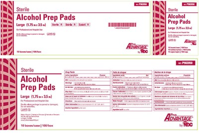 alcohol-prep-01.jpg PRINCIPAL DISPLAY PANEL - 100 Pouch Box Label - alcohol prep 01