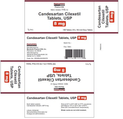 Lab (Candesartan Carton 8mg 100s)