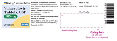 valacyclovir-fig1.jpg PACKAGE LABEL-PRINCIPAL DISPLAY PANEL - 500 mg (30 Tablets Bottle) - valacyclovir fig1