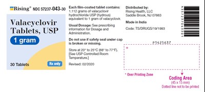 valacyclovir-fig2.jpg PACKAGE LABEL-PRINCIPAL DISPLAY PANEL - 1 gram (30 Tablets Bottle) - valacyclovir fig2