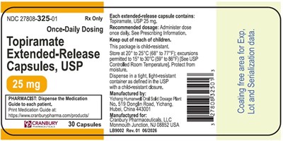Topiramte25mg30ct (Topiramate Extended Release Capsules 15)