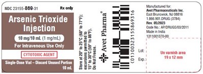 Arsenic-trioxide-spl-container-label-10-mg (Arsenic Trioxide Label 10mg)