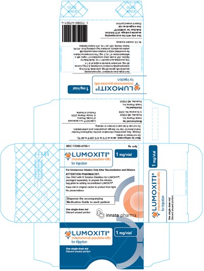 lumoxiti-08.jpg PRINCIPAL DISPLAY PANEL - 1 mg Vial Carton - lumoxiti 08