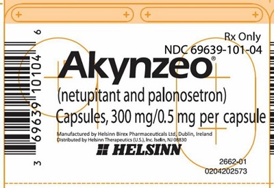 akynzeo-10.jpg NDC 62856-796-04 Akynzeo (netupitant and palonosetron) capsules, 300mg/0.5mg - akynzeo 10