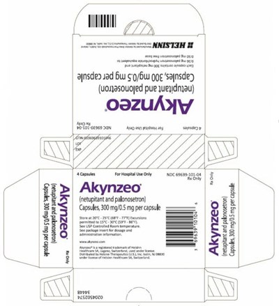 akynzeo-11.jpg NDC 62856-796-04 Akynzeo (netupitant and palonosetron) capsules, 300mg/0.5mg - akynzeo 11