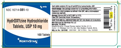 hydroxyzine-fig1.jpg Principal Display Panel - HydrOXYzine Hydrochloride Tablets, USP 10 mg - 100's Pack - hydroxyzine fig1