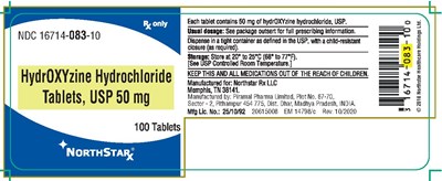 hydroxyzine-fig3.jpg Principal Display Panel - HydrOXYzine Hydrochloride Tablets, USP 50 mg - 100's Pack - hydroxyzine fig3