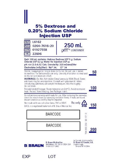 500 mL Container Label L6161 - dextrose and sodium chloride injection usp 25