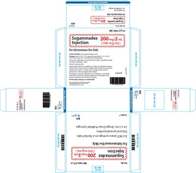 Package Label – Principal Display Panel – Sugammadex 2 mL Single-dose Carton Label (Sug01 0004 11)